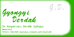 gyongyi derdak business card