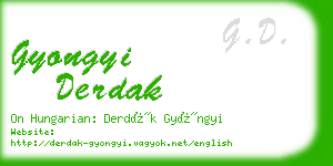 gyongyi derdak business card